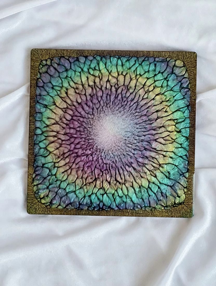 Iridescent Bloom — decor resin artwork by Lida