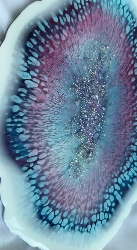 Lagoon Geode — stone & geode resin artwork by Lida